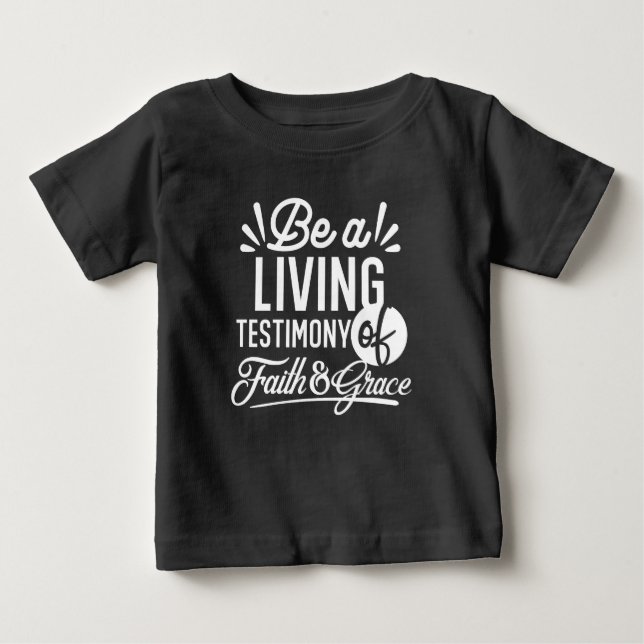 Camiseta Testemunho de Vida Espiritual Citação de Fé e Graç (Frente)