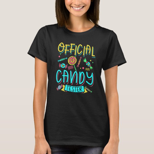 Camiseta Tester Halloween Lollipop doce Meninas (Frente)