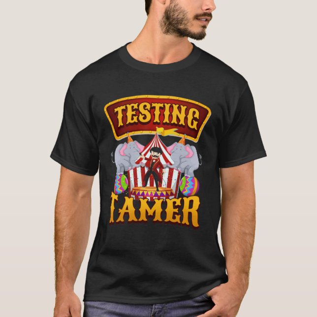 Camiseta Testing Tamer Test Day Teacher in Circus Theme Wom (Frente)