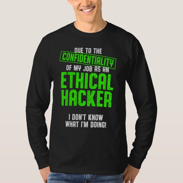 Camiseta Testor de Caneta de ti para cibersegurança do hack (Frente)