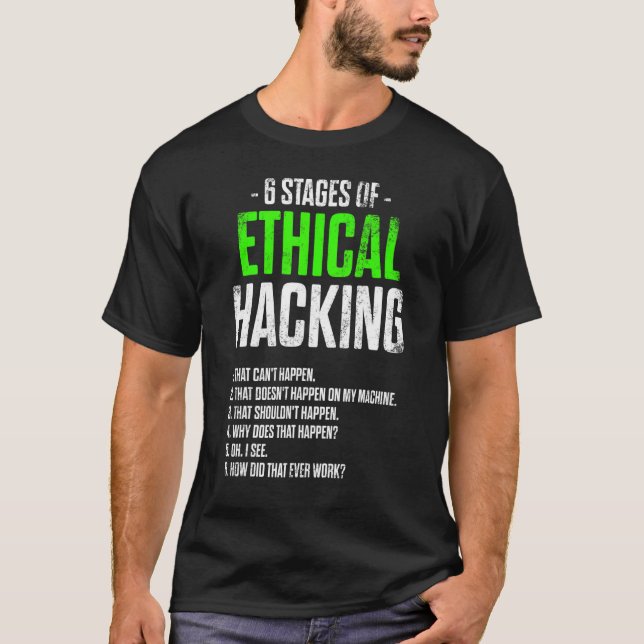 Camiseta Testor de Caneta de ti para cibersegurança do hack (Frente)