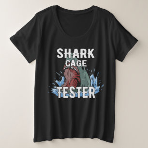 Camiseta Testor de gaiola de tubarão - Engraçado Humor de a