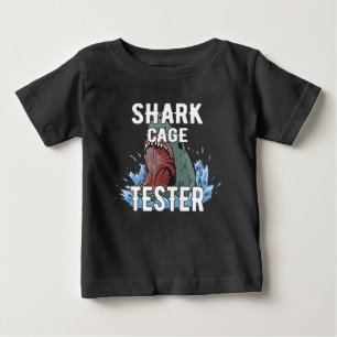 Camiseta Testor de gaiola de tubarão - Engraçado Humor de a