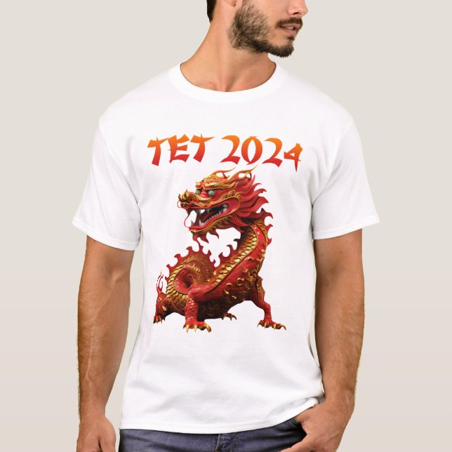 Camiseta Tet 2024 Year of the Dragon Vietnamese New Year (Frente)