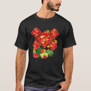 Camiseta Tet Vietnamita Ano Novo Decoração Lixi Ano De