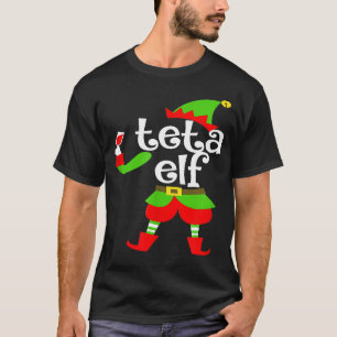 Camiseta Teta Elf Amante de Vinho Natal Xmas Libanesa Avó