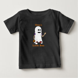 Camiseta Teta's Little Boo Boy Trick ou Treater Baby T-Shir