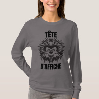 Camiseta Tête d’affiche – Hérisson drôle et touffu