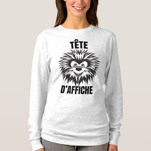 Camiseta Tête d’affiche – Hérisson drôle et touffu (Frente)