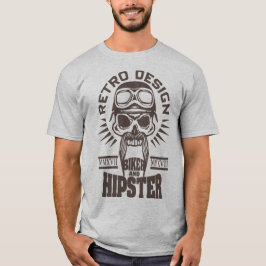 Camiseta tete de mort citation hipster biker casque moto mo