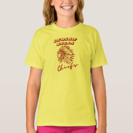Camiseta Teto Amarelo do Orgulho Escolar das Meninas dos Ch
