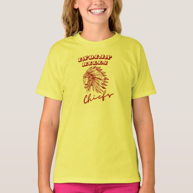 Camiseta Teto Amarelo do Orgulho Escolar das Meninas dos Ch (Frente)