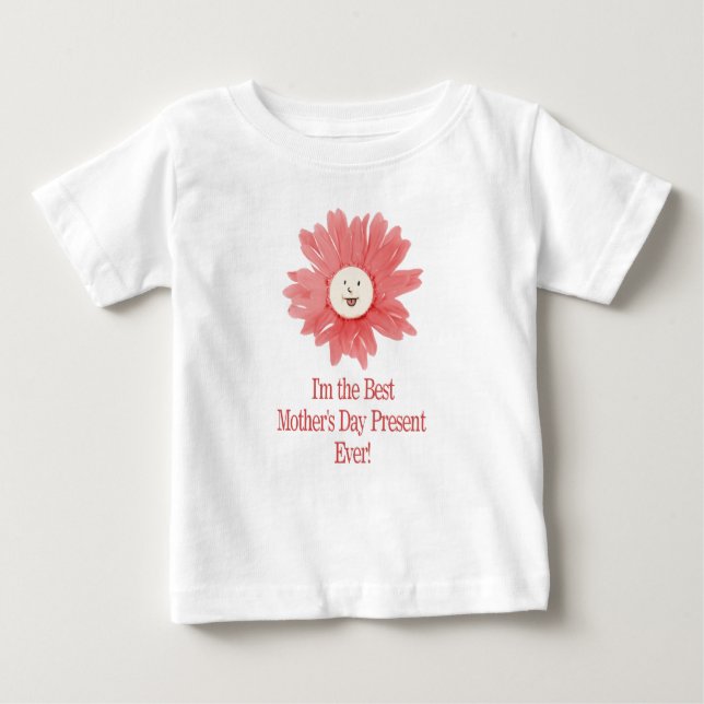 Camiseta Teto Bebê do Melhor Dia de as mães Presente (Frente)