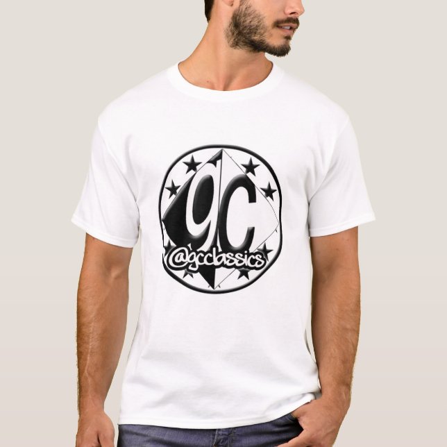 Camiseta Teto Branco do Logotipo Clássico GC (Frente)