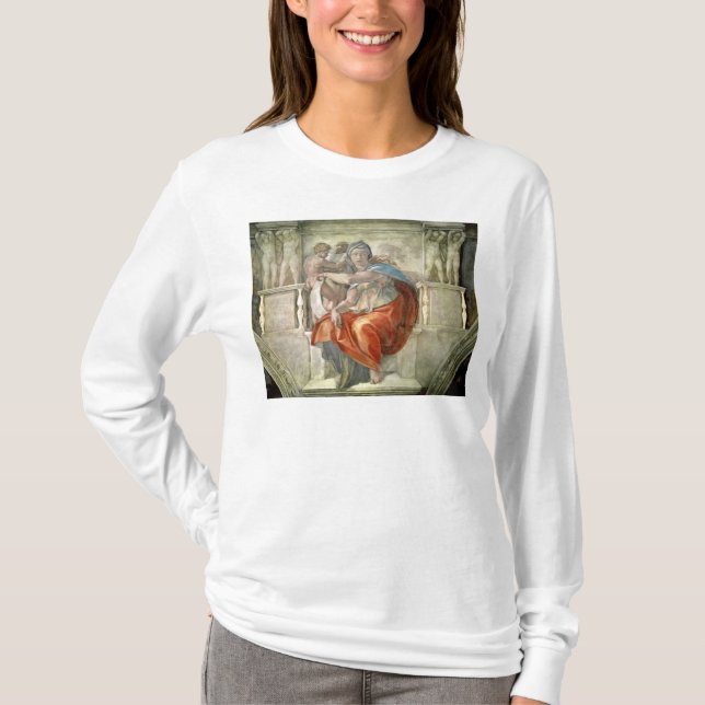 Camiseta Teto da capela de Sistine: Sibyl Delphic (Frente)