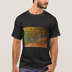 Camiseta Teto da Cena de outono do ouro