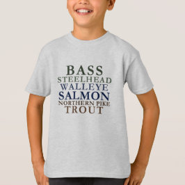 Camiseta Teto das Crianças do Tema de Pesca do Michigan