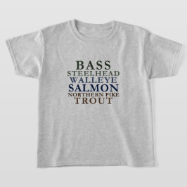 Camiseta Teto das Crianças do Tema de Pesca do Michigan