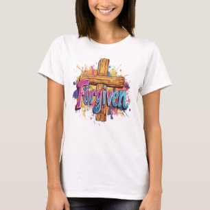 Camiseta Teto de abertura de cor perdoado - Graça no espect