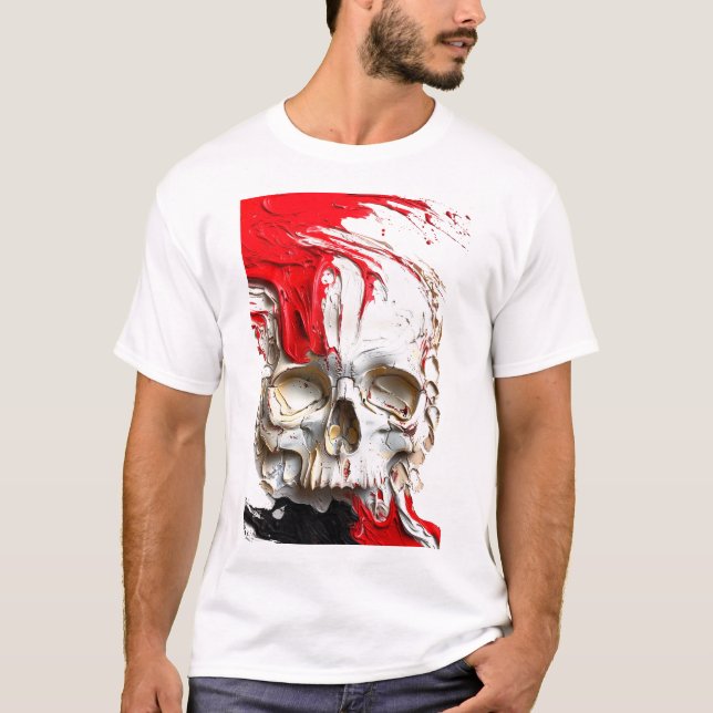 Camiseta 🏈 💀 🎨 Teto de Arte do Crânio (Frente)