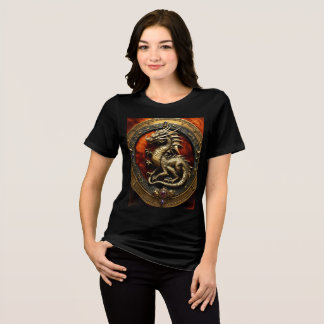 Camiseta "Teto de Arte por Aquarela do Dragão Whimsy"