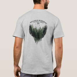 Camiseta Teto de Árvore de Aquarela Florestal Nacional de C