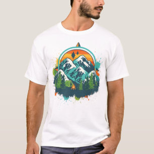 Camiseta Teto de Aventura de Compass Retro para Amantes da