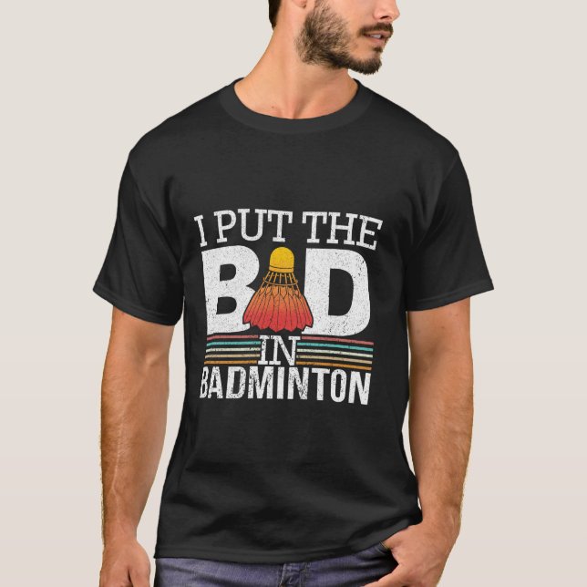 Camiseta Teto De Badminton Engraçado Para Jogadores De Badm (Frente)