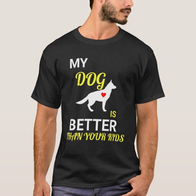 Camiseta Teto de Cão german shepherd (Frente)