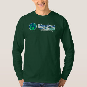 Camiseta Teto de capa longa do logotipo IVH - Floresta