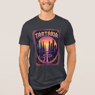 Camiseta Teto de Conspiração da Vintage Sci-Fi Tartaria