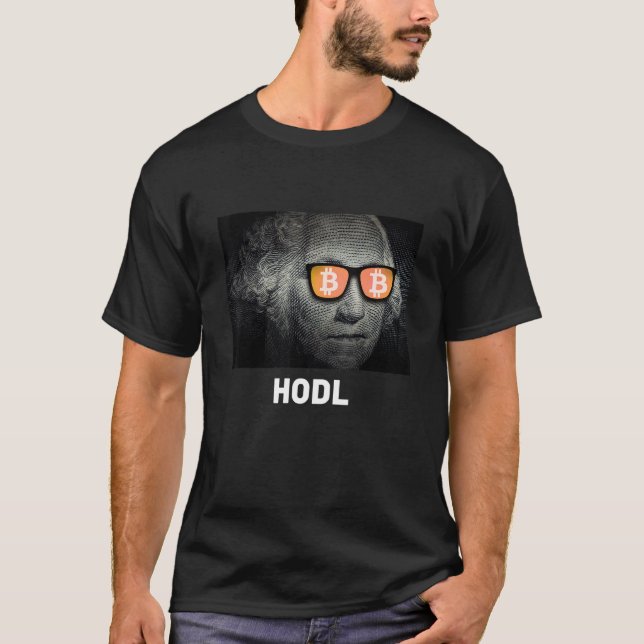 Camiseta Teto de Cryptocurrency Bitmoney Hodl (Frente)