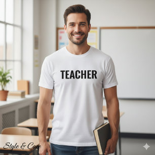 Camiseta Teto de Declaração de Texto do PROFESSOR para Home