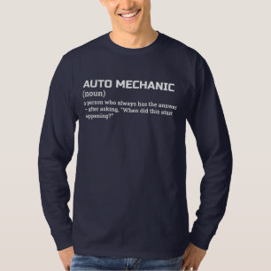 Camiseta Teto de Definição de Trabalho Mecânico Automático