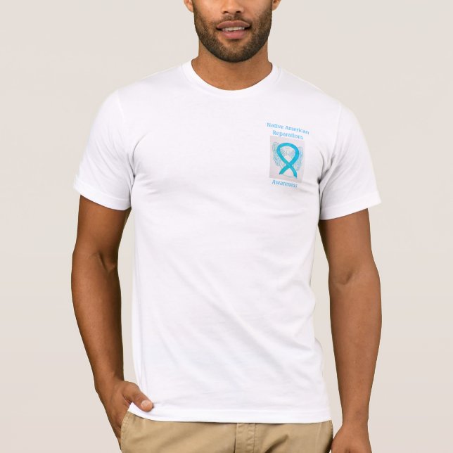 Camiseta Teto de Fita de Sensibilização das Reparações Amer (Frente)