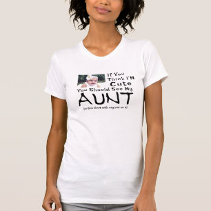 Camiseta Teto de Foto de Bebê, bebê Legal e tia