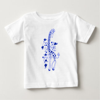 Camiseta Teto de Girafa Elegante para Crianças ~Azul