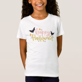 Camiseta Teto de Halloween para Crianças com Design de text