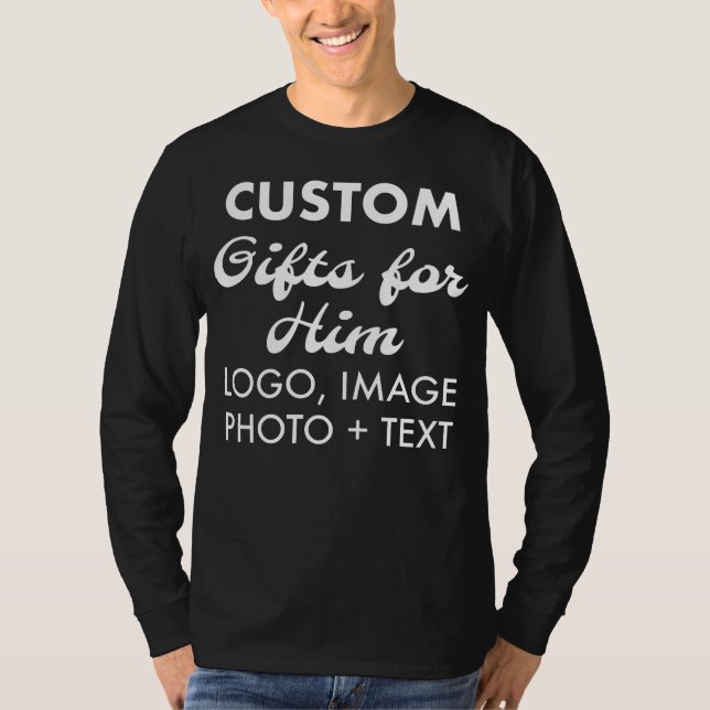 Camiseta Teto de Manga Longa e Preta, personalizado (Frente)