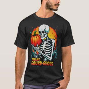 Camiseta Teto de Mão de Halloween 'Sentindo Gourd-geous'