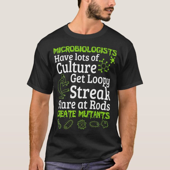 Camiseta Teto de Microbiologia Microbióloga  (Frente)