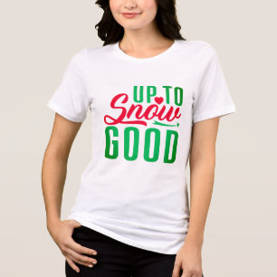 Camiseta Teto de Natal com temática de neve humorística