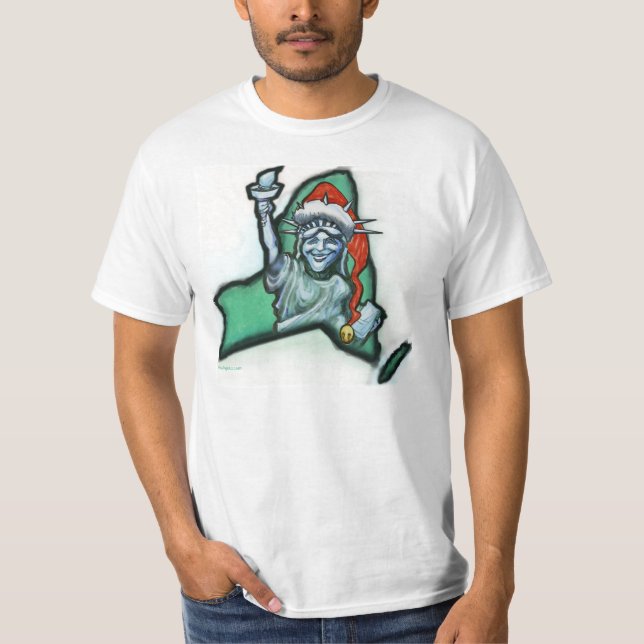 Camiseta Teto de Natal de Nova Iorque (Frente)