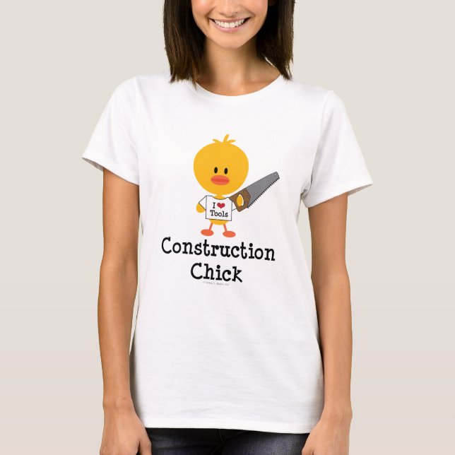 Camiseta Teto de Pintinho de Construção (Frente)