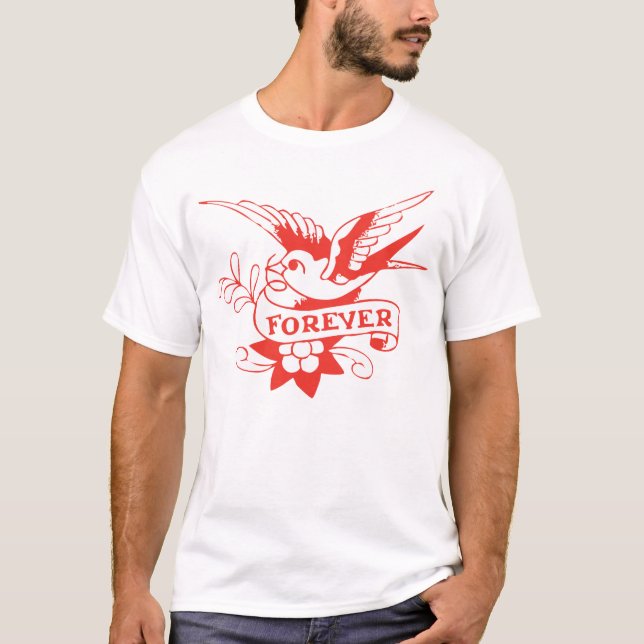 Camiseta Teto De Tatuagem De Retrorização Para Sempre (Frente)