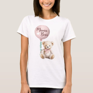 Camiseta Teto do Chá de fraldas do Urso Rosa