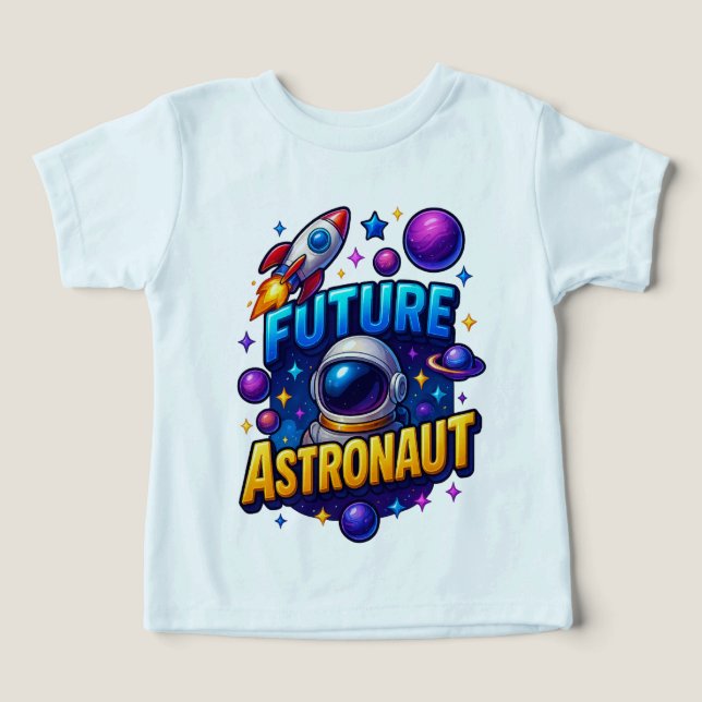 Camiseta Teto do Espaço do Futuro Astronauta Toddler (Design frontal)