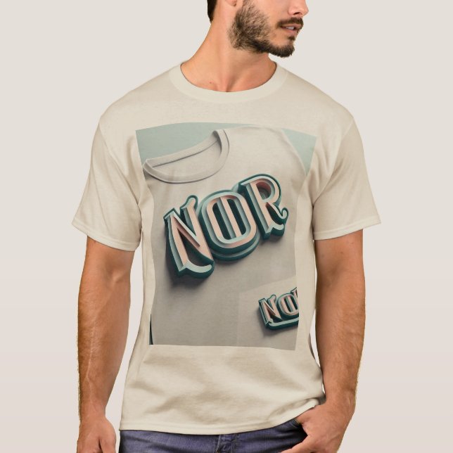 Camiseta Teto do logotipo Nó ou 3D iluminado (Frente)