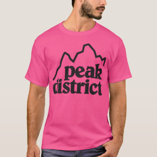 Camiseta Teto do Logotipo Retro do Distrito de Pico
