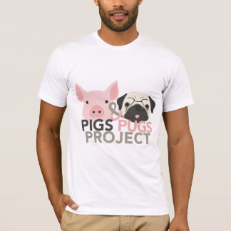 Camiseta Teto do Projeto Bella Canvas Mens Pigs & Pugs